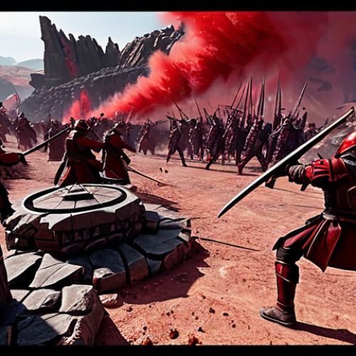 아키에이지 신규 콘텐츠 추천 - Crimson Rift Battle**

"A vast, crimson-colored rift landscape with jagged rocks and swirling red du...