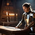 아키에이지 상위 유저 팁 정리 - **Prompt:** A highly detailed, realistic fantasy image of a female adventurer, fully clad in ornate,...
