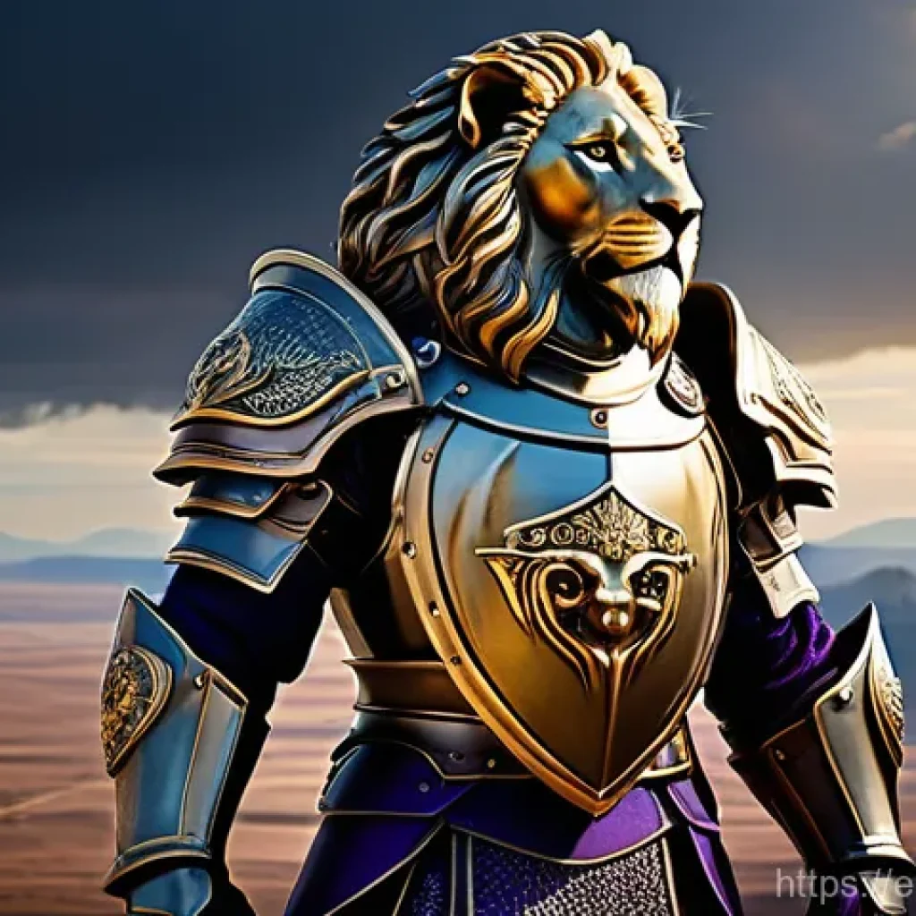 아키에이지 필수 장비 리스트 - **Prompt 1: The Valiant Plate-Armored Guardian**
    A powerful, muscular male Firran warrior stands...
