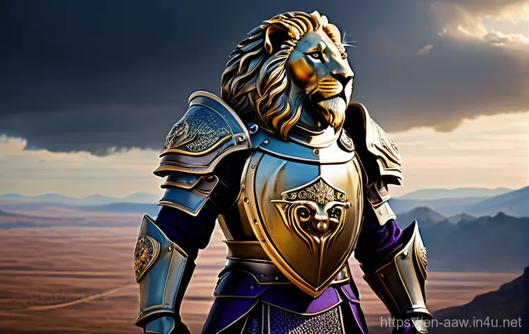 아키에이지 필수 장비 리스트 - **Prompt 1: The Valiant Plate-Armored Guardian**
    A powerful, muscular male Firran warrior stands...