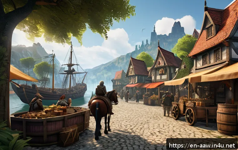 아키에이지 신규 유저 최적화 공략 - A vibrant fantasy MMORPG landscape showcasing a vast open world with diverse terrain including lush ...