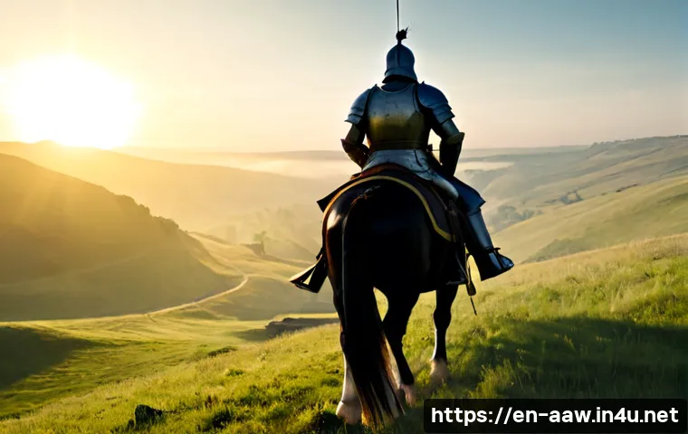 Home 17 아키에이지 대규모 전투 팁 - Photorealistic fantasy MMO large-scale battlefield strategy scene, a calm armored commander on a gra...
